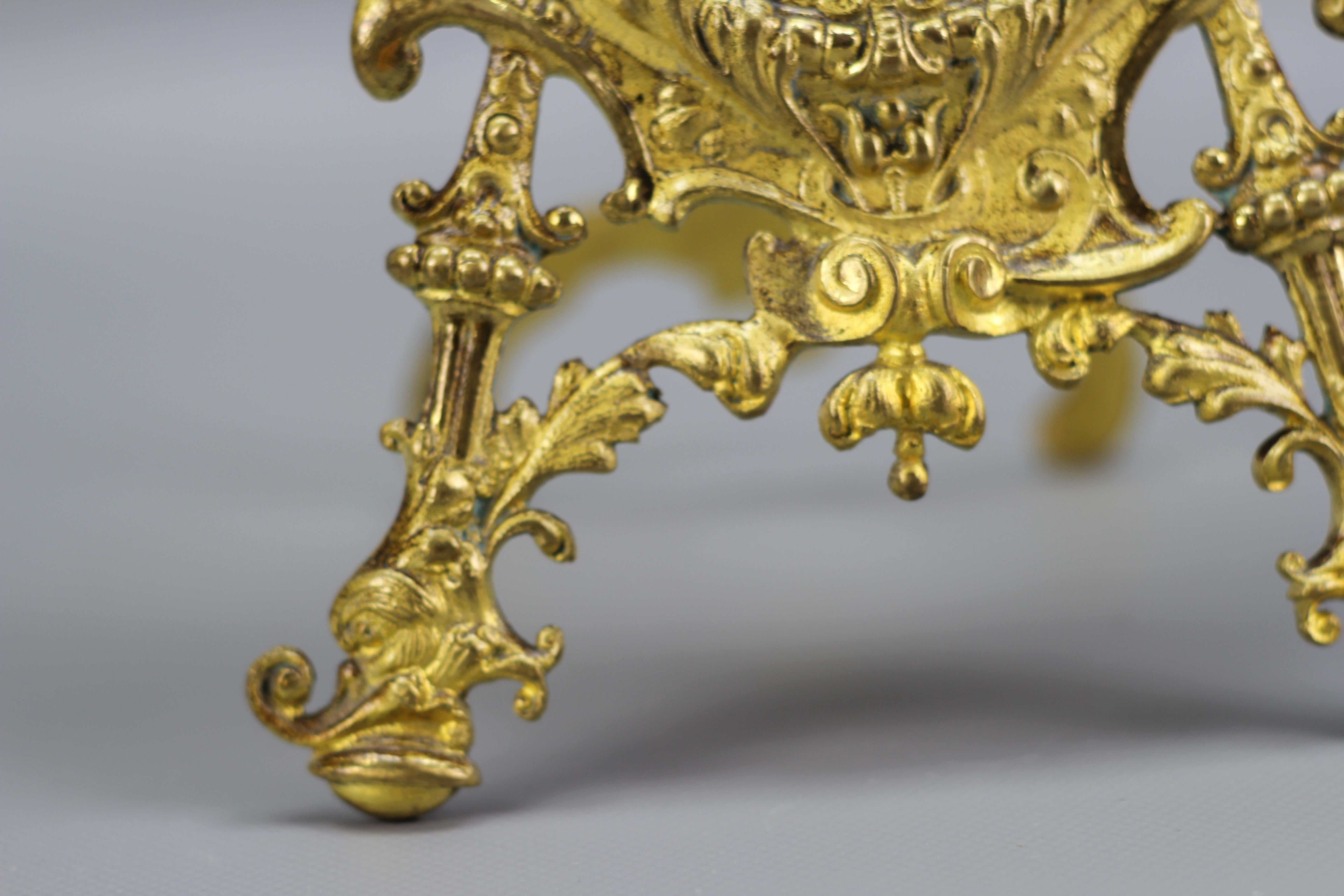 Late 19th Century Neoclassical Style Gilt Bronze Picture Frame with Cherub, France, Late 19th C For Sale