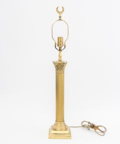 Neoclassical Style Gilt Corinthian Column Lamp
