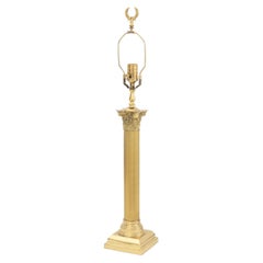 Neoclassical Style Gilt Corinthian Column Lamp
