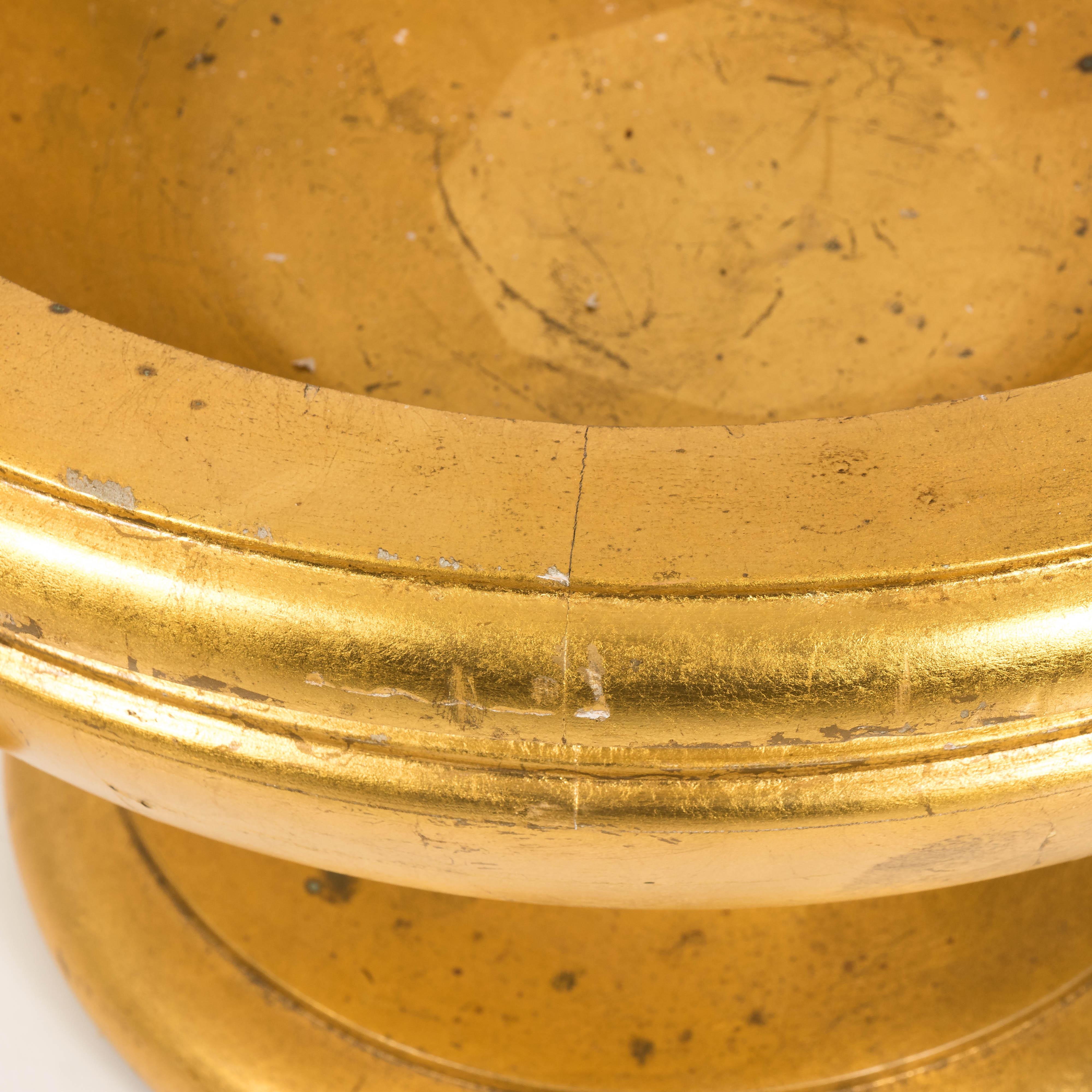 Neoclassical Style Gilt Wooden Bowl For Sale 6