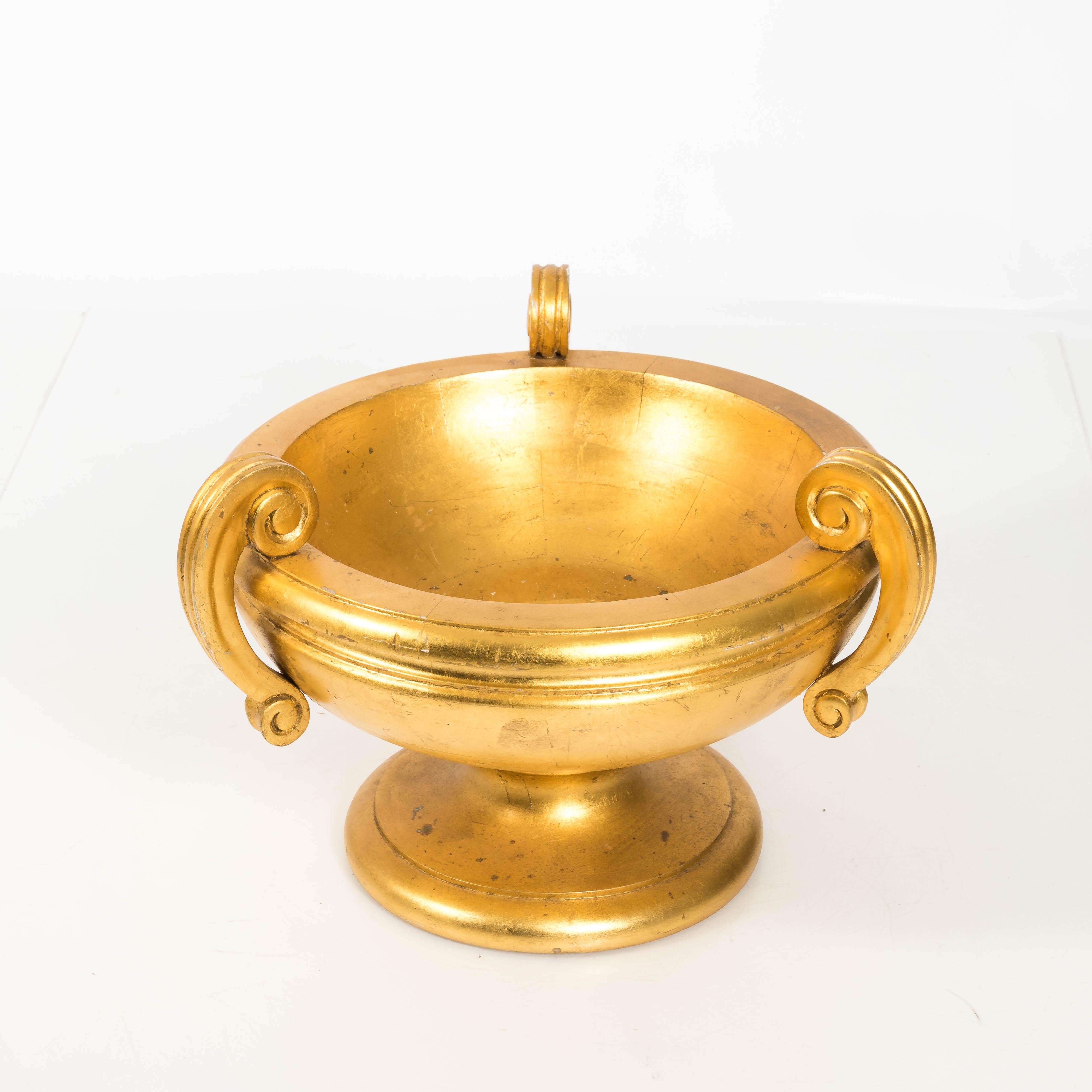 Neoclassical Style Gilt Wooden Bowl For Sale 4