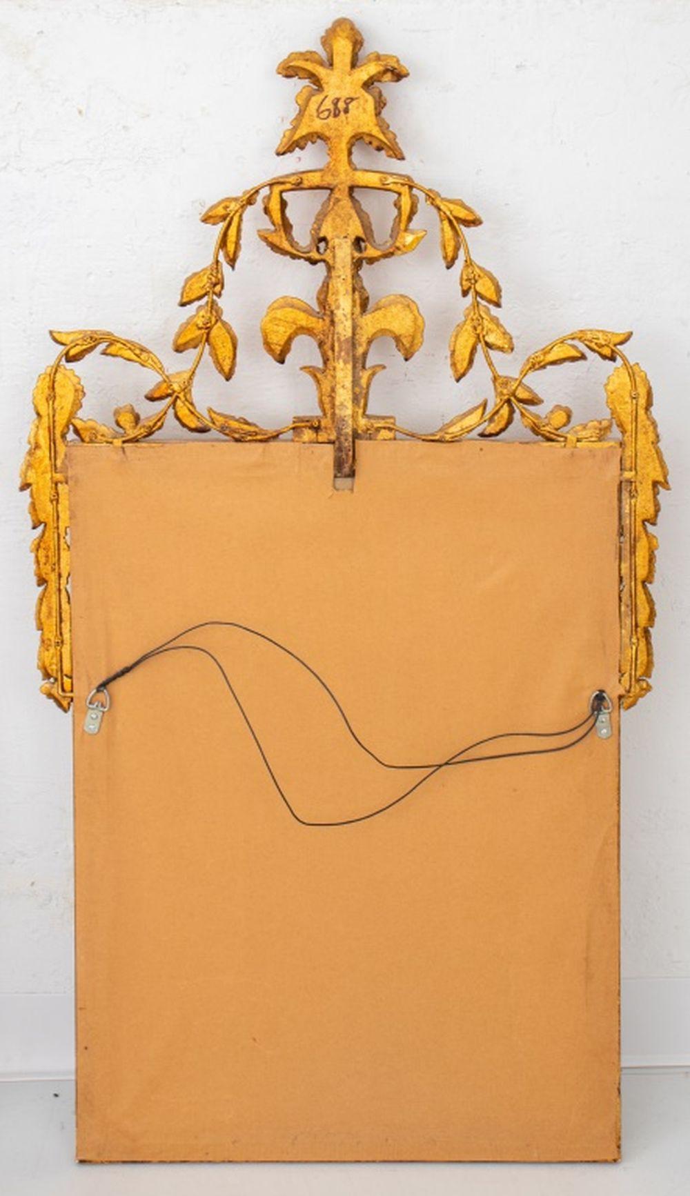 Neoclassical Style Giltwood Beveled Glass Mirror For Sale 1