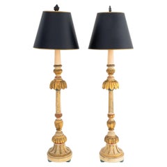 Neoklassischer Stil Giltwood Tischlampen, Paar