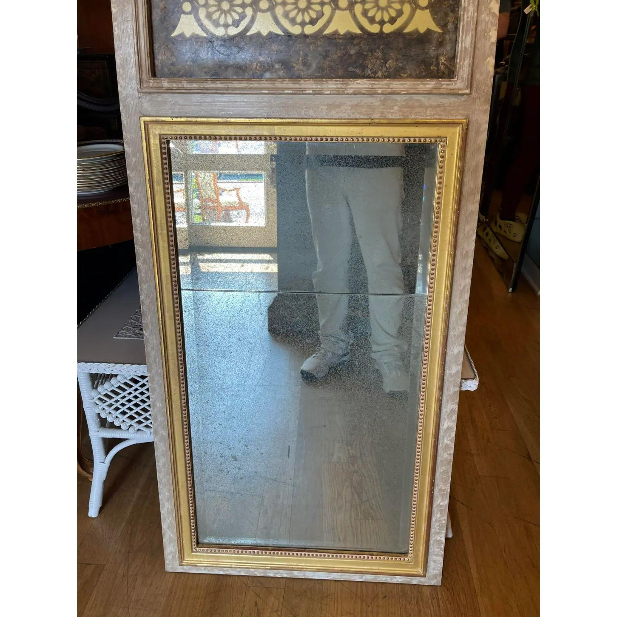 Trumeau-Spiegel aus vergoldetem Holz im neoklassischen Stil, 1990er-Jahre im Angebot 1