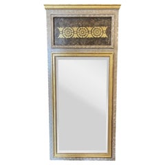 Vintage Neoclassical Style Giltwood Trumeau Mirror, 1990s