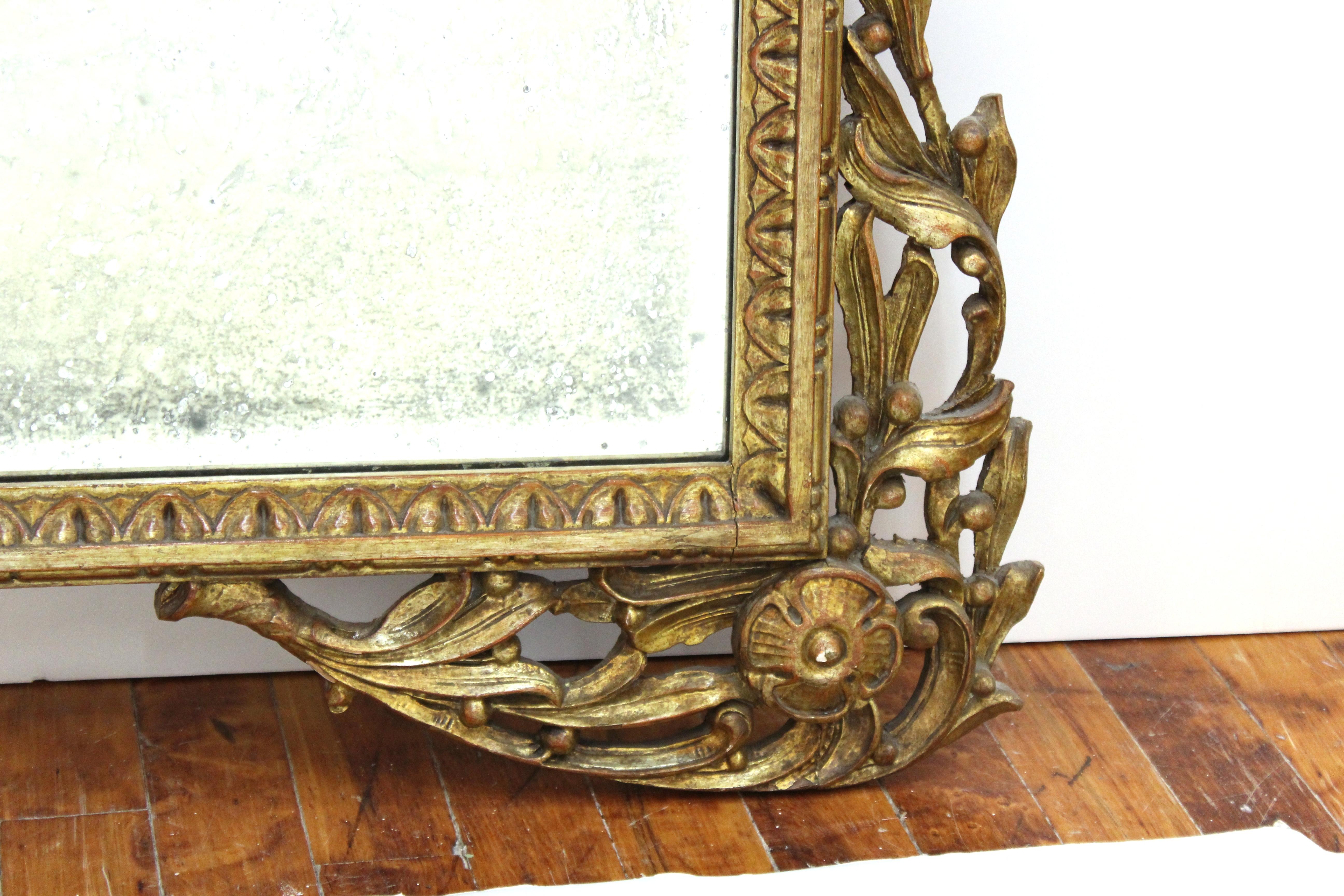 20th Century Neoclassical Style Giltwood Wall Mirror For Sale