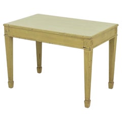 Table console de style néoclassique peinte en vert