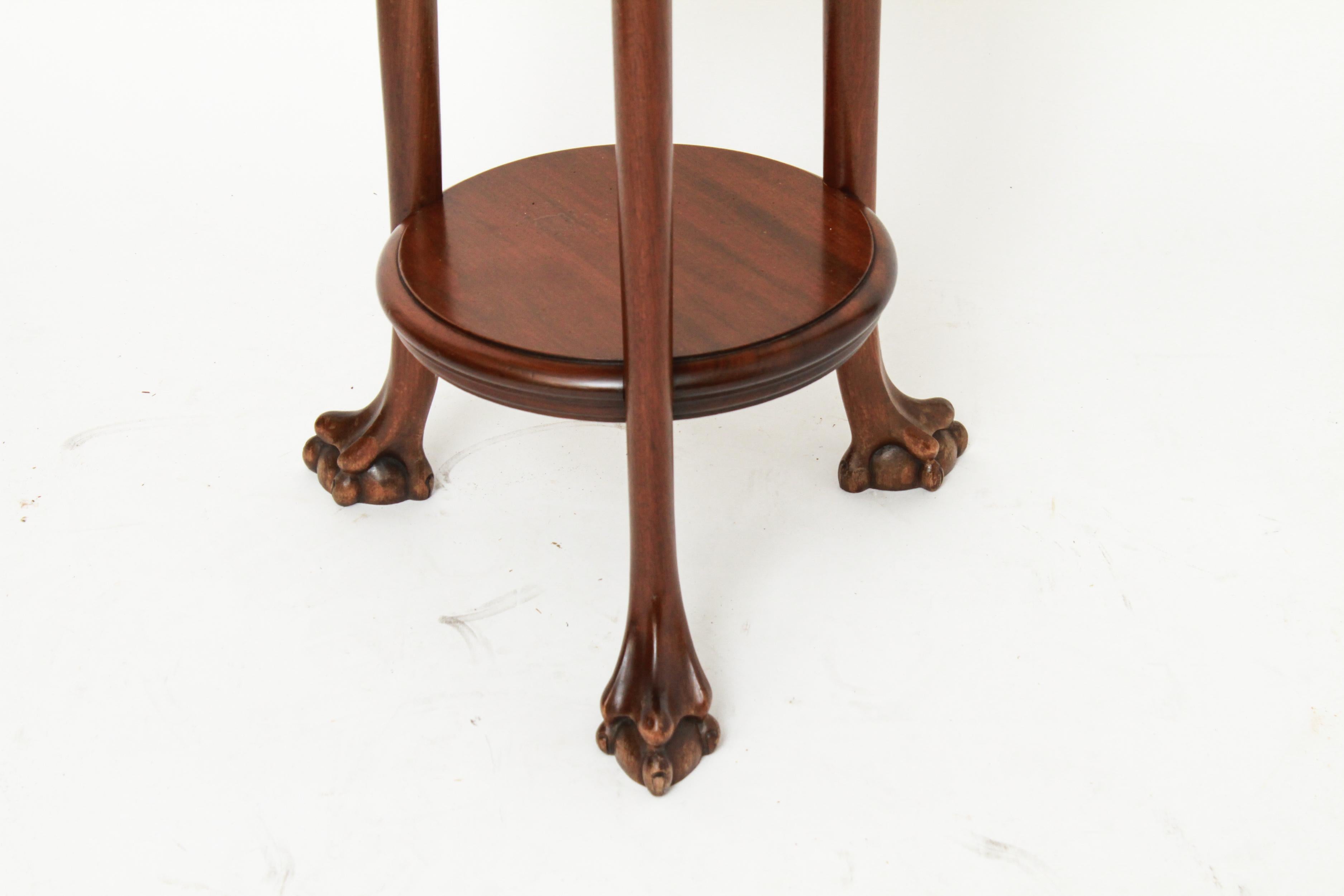 Neoclassical Revival Neoclassical Style Hardwood Jardinière with Lion Motif