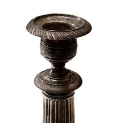 Neoclassical Style In Silver Gilt Candlestick