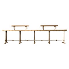Counter de bar de style néoclassique en bronze industriel