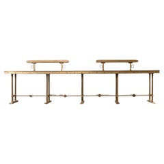 Neoclassical Style Industrial Bronze Bank Lobby Bar Counter