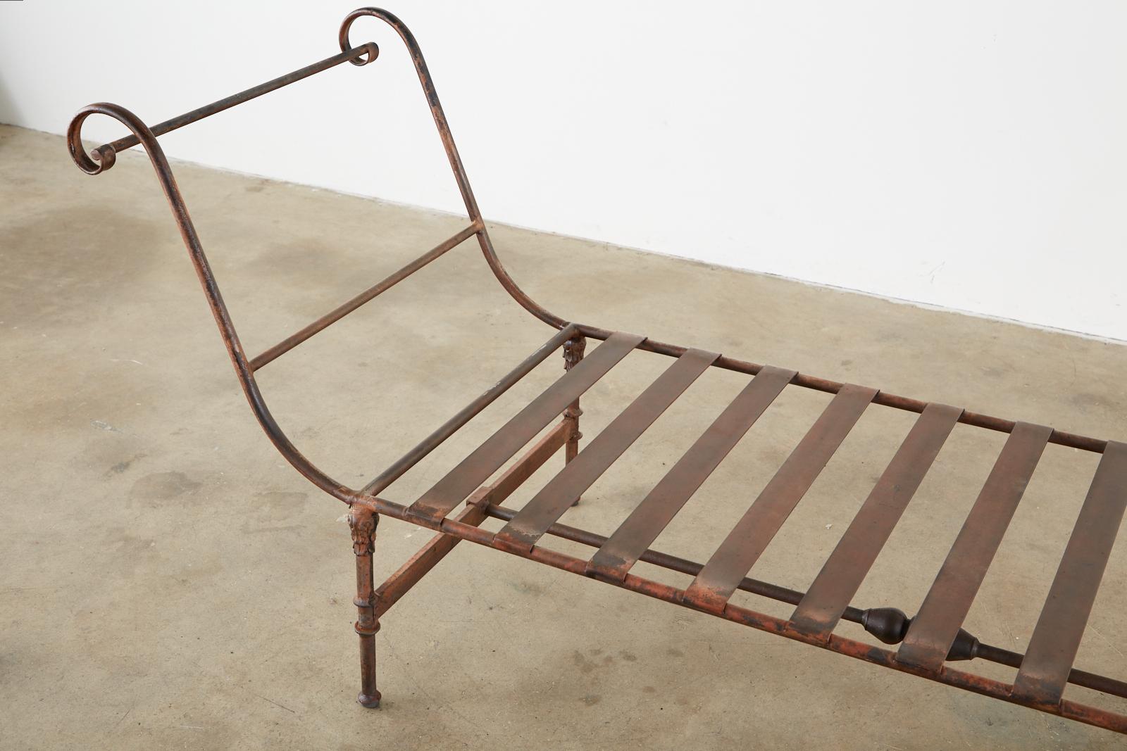 Neoclassical Style Iron Garden Daybed Benches 2