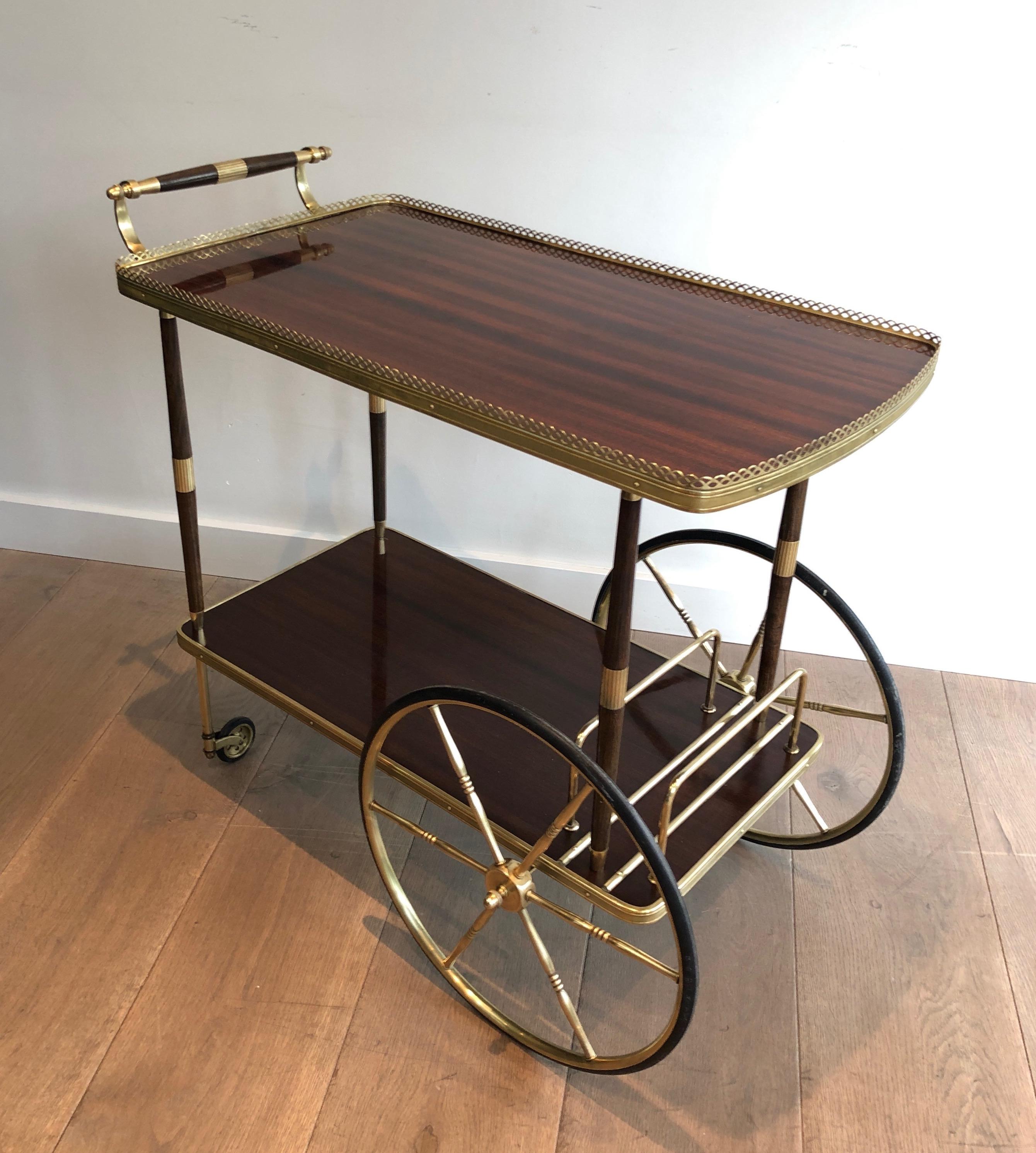 mahogany bar cart