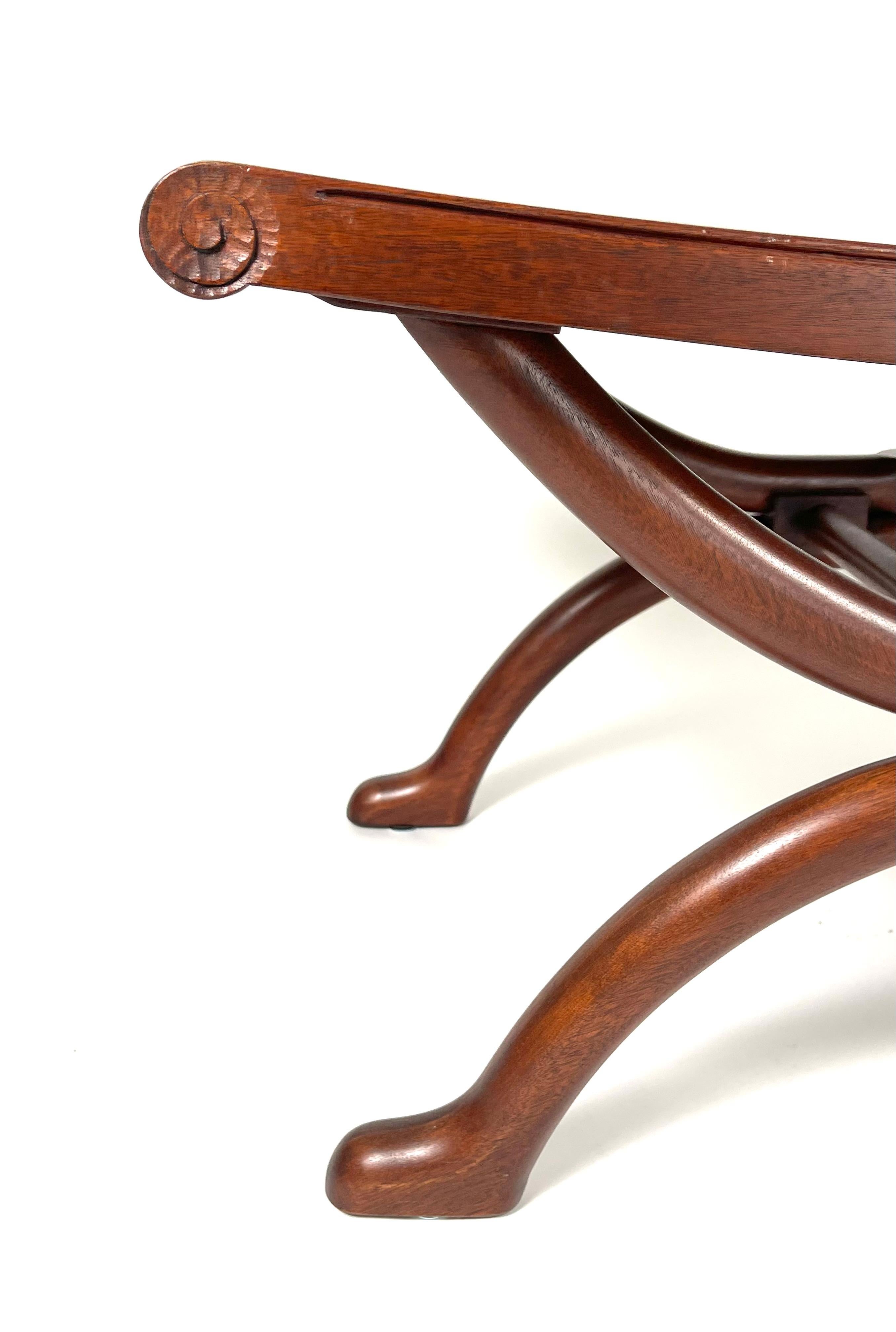 Neoclassical Style Mahogany Bench by Peter Anderson  6
