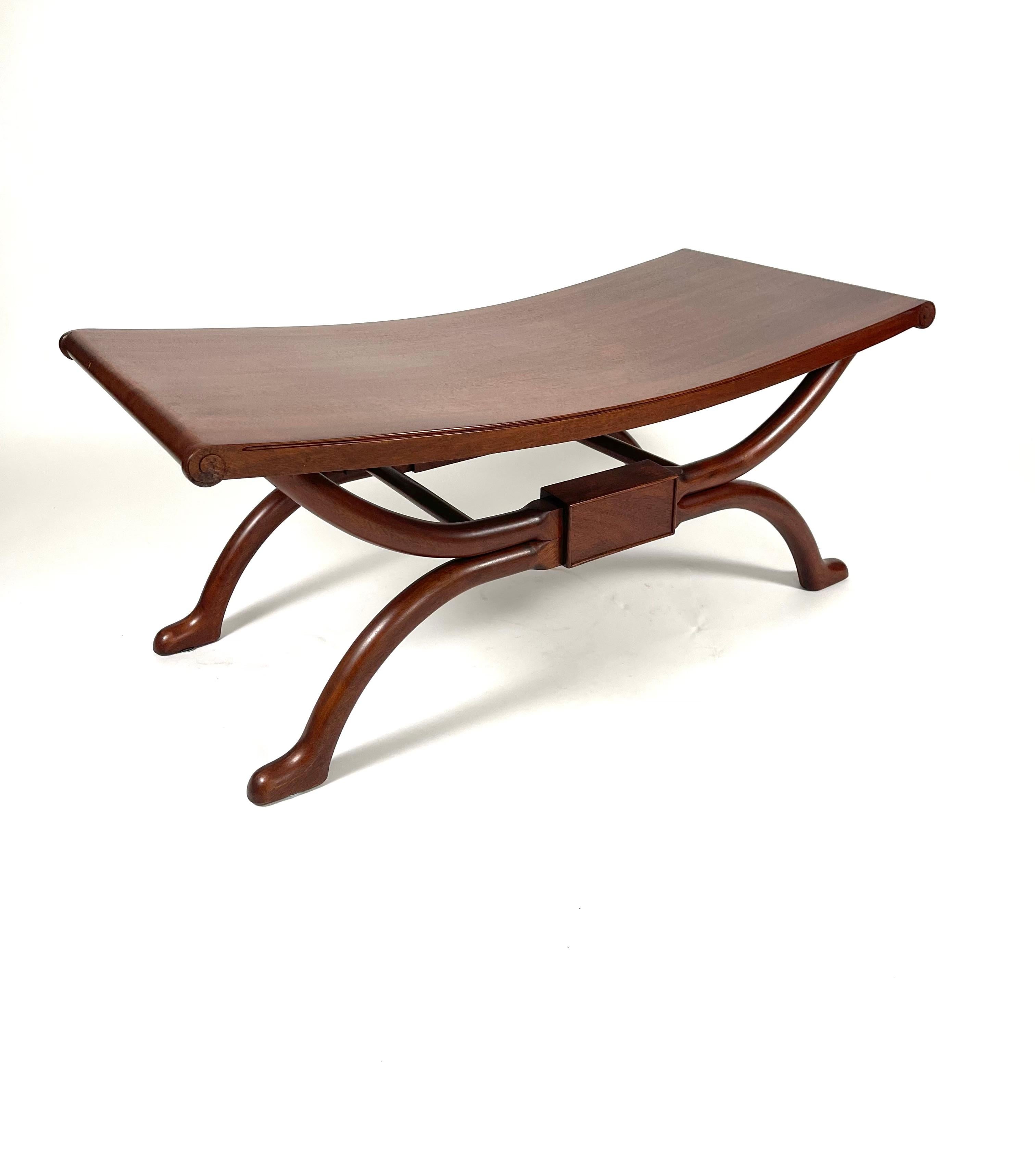Neoclassical Style Mahogany Bench by Peter Anderson  3