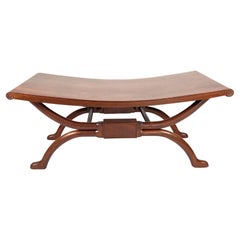 Neoclassical Style Mahogany Bench by Peter Anderson 