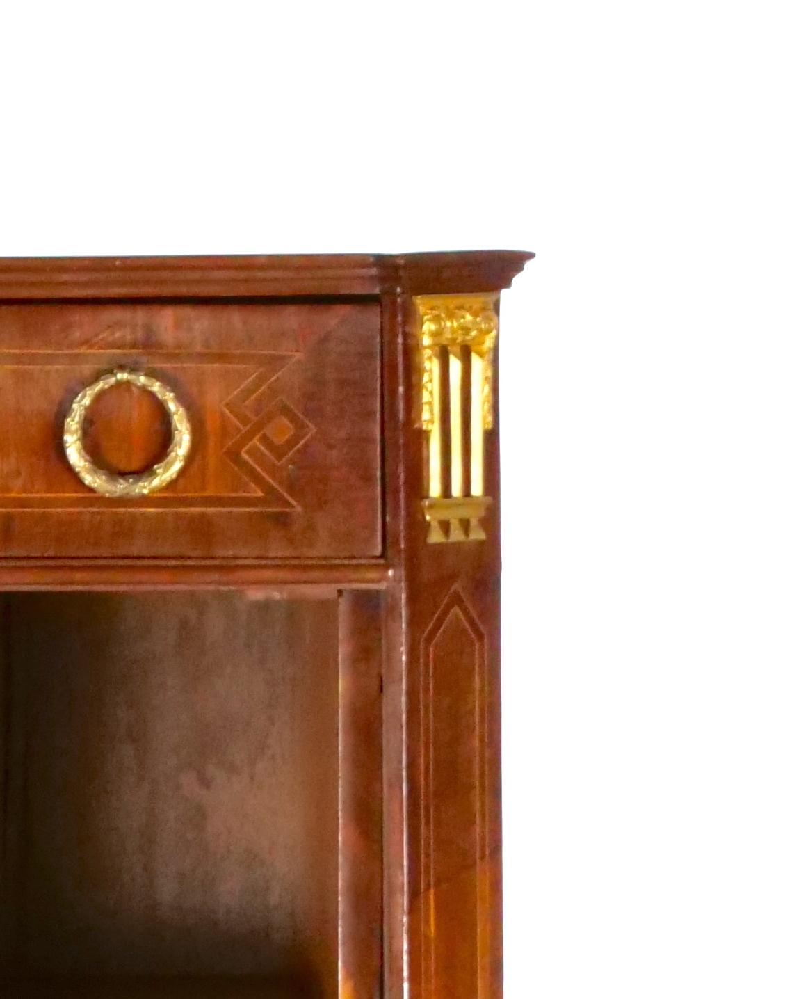 Neoclassical Style Mahogany Bronze Ormolu Mounted Secretaire For Sale 7