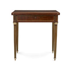 Neoclassical Style Mahogany Card, Dressing, and Writing Table