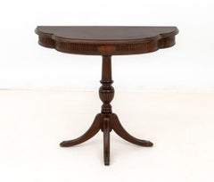 Neoclassical Style Mahogany Demilune Table