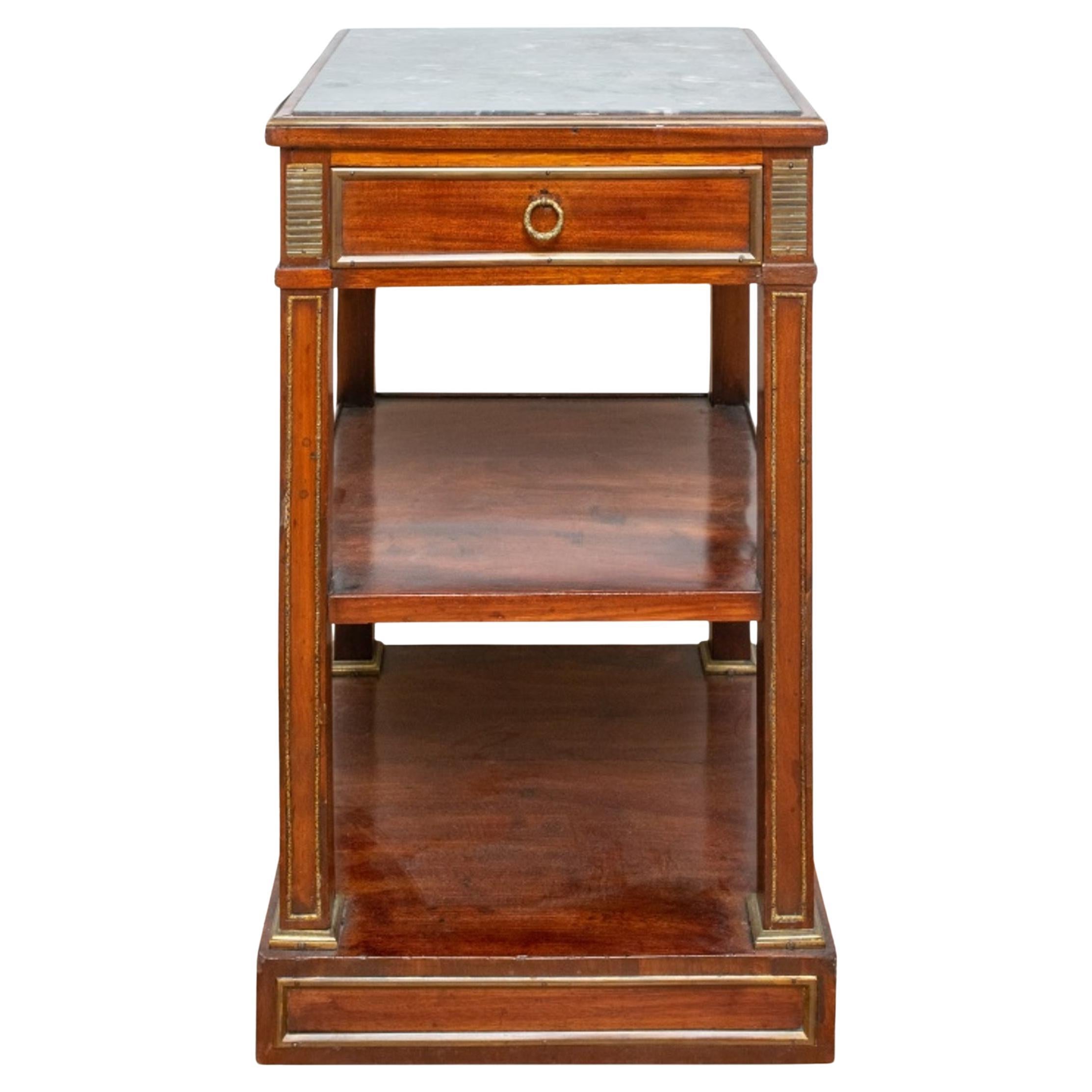Neoclassical Style Mahogany Etagere Table