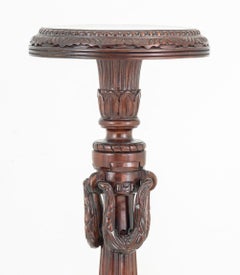 Neoclassical Style Mahogany Plant Stand