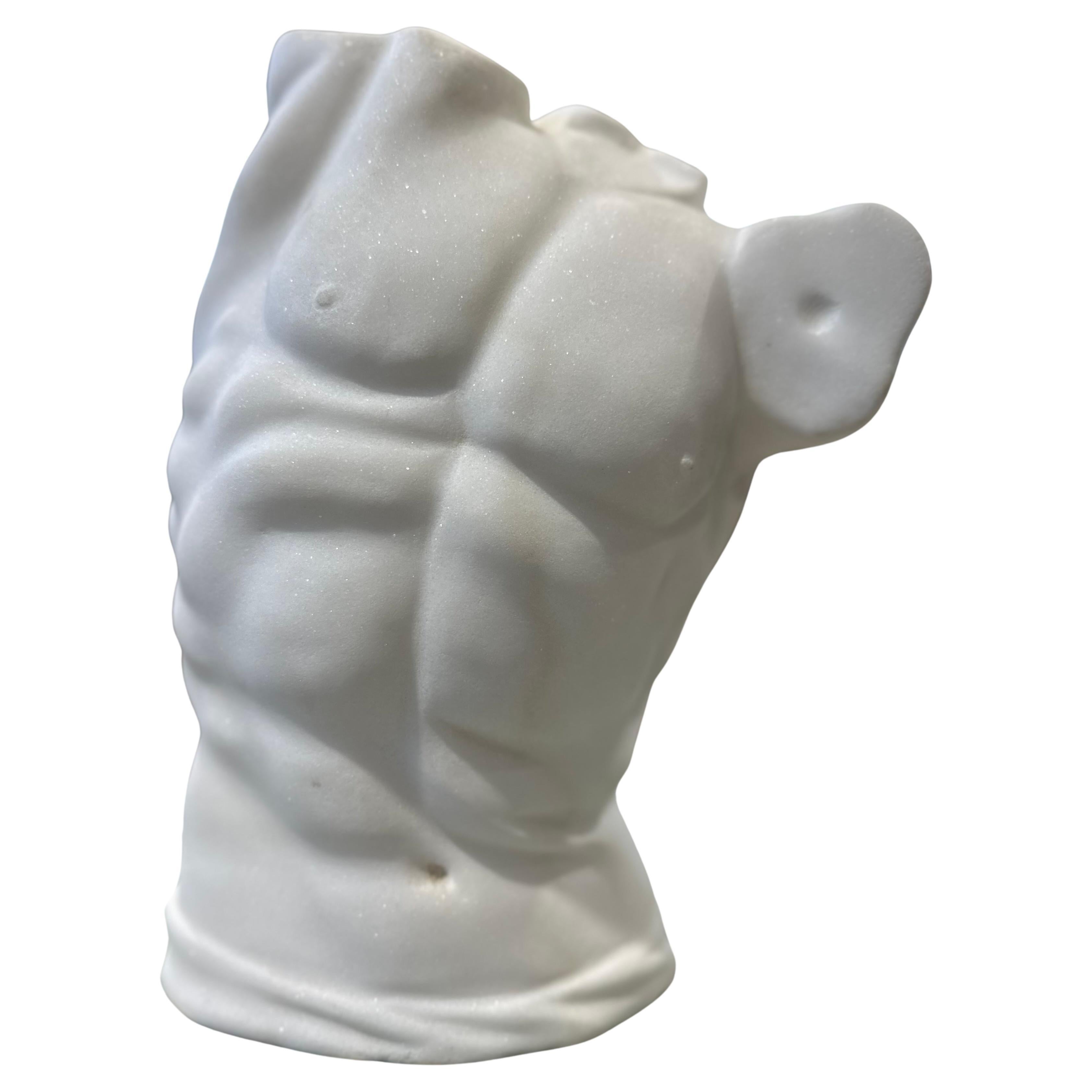 Neoclassical Style Male Marble Torso For Sale