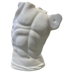 Vintage Neoclassical Style Male Marble Torso