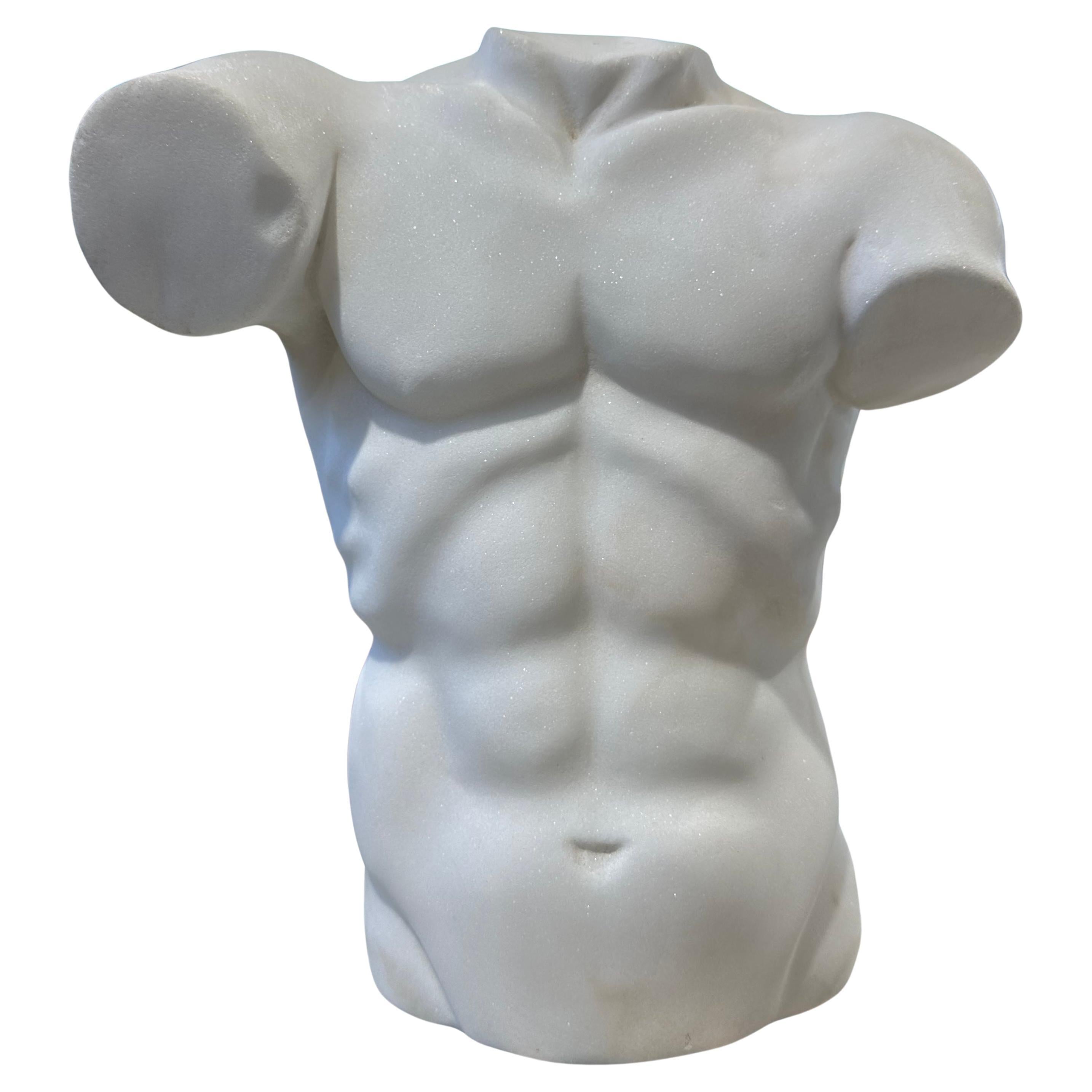 Neoclassical Style Male Marble Torso