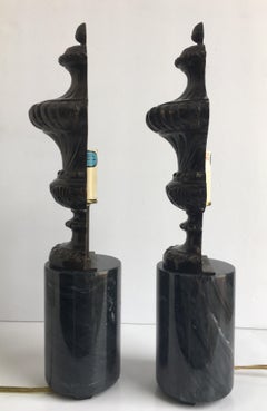 Neoclassical Style Mantel Urn Table Lamps