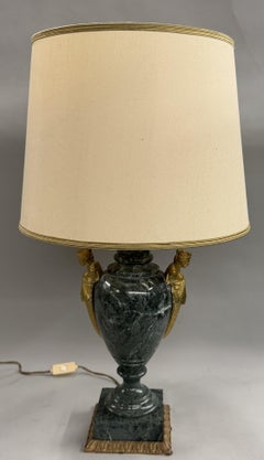 Neoclassical Style Marble and Gilt Bronze Ormolu Urn Mounted as a Lamp