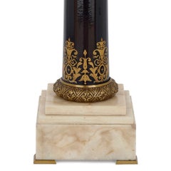 Neoclassical Style Marble and Porcelain Pedestal
