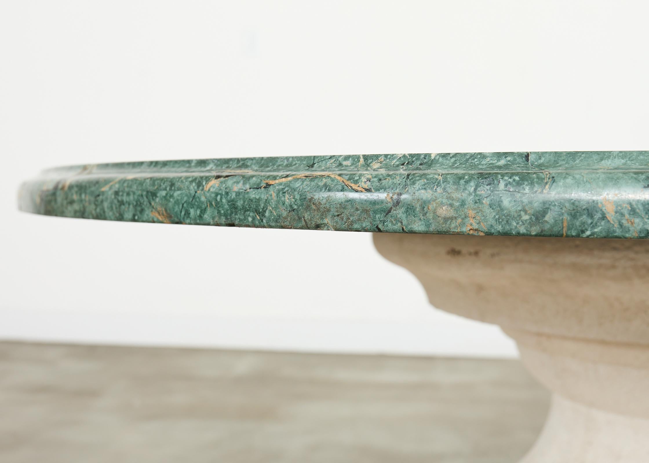 Neoclassical Style Marble and Stone Center Garden Table For Sale 7