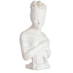 Neoclassical Style Marble Female Bust after Joseph Chinard