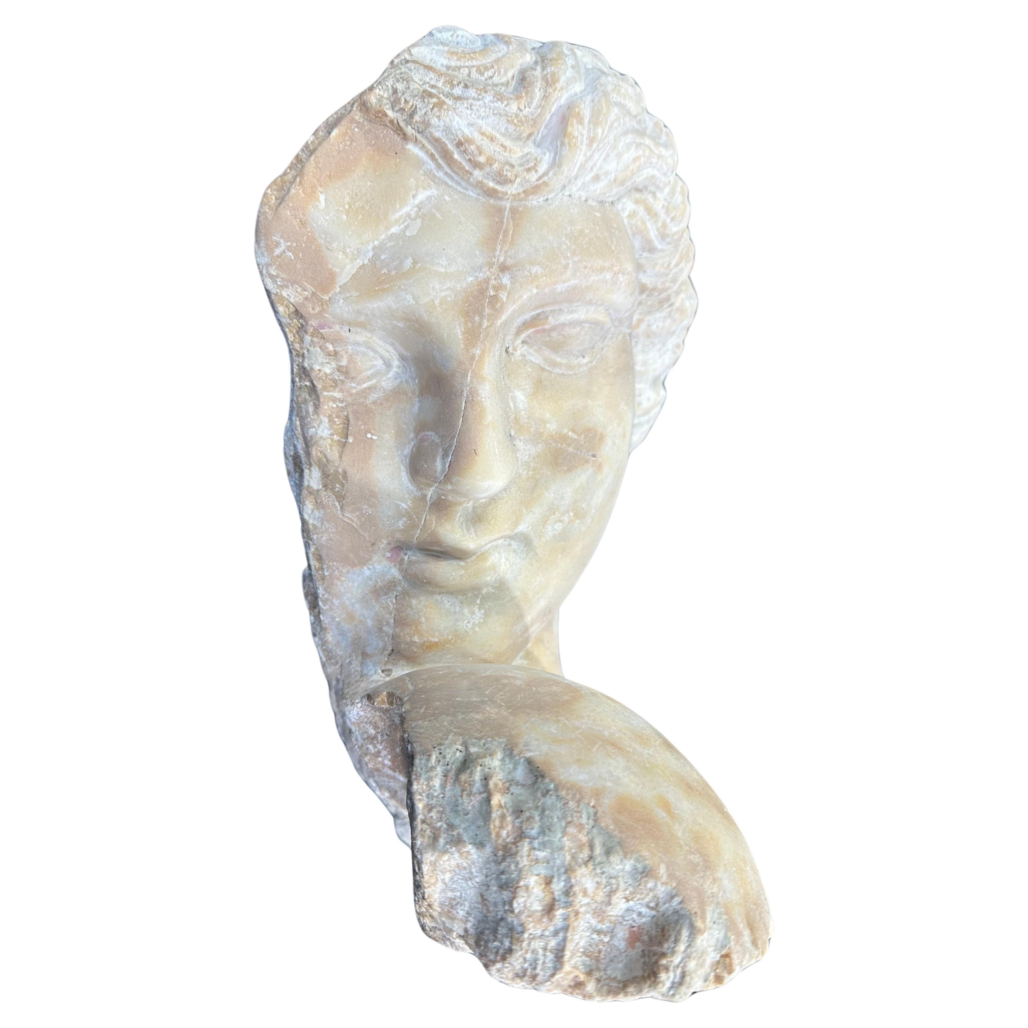 Neoclassical Style Marble Head  For Sale