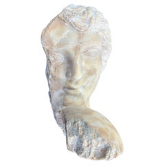 Vintage Neoclassical Style Marble Head 