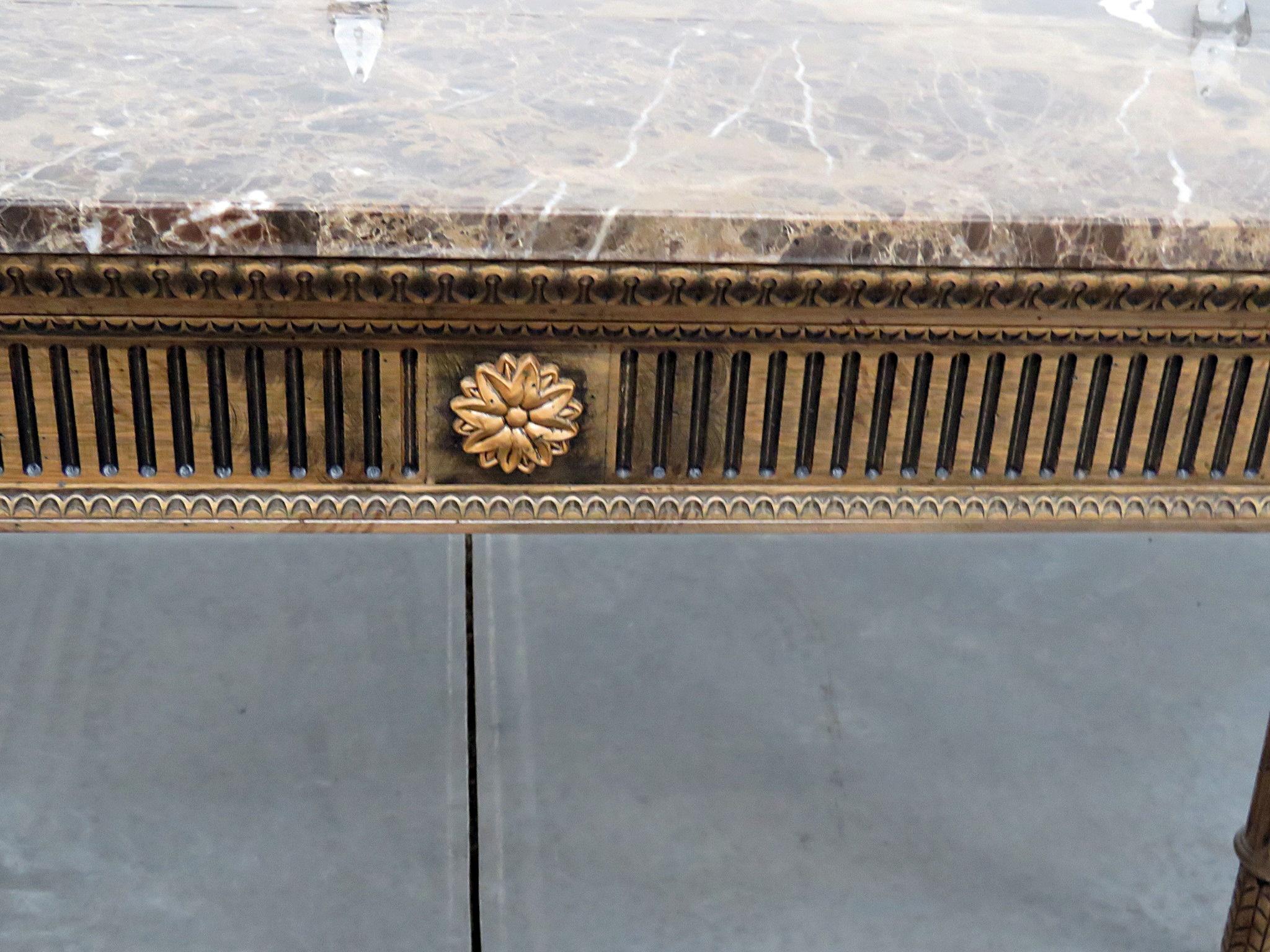 Neoclassical Style Marble-Top Console In Good Condition In Swedesboro, NJ