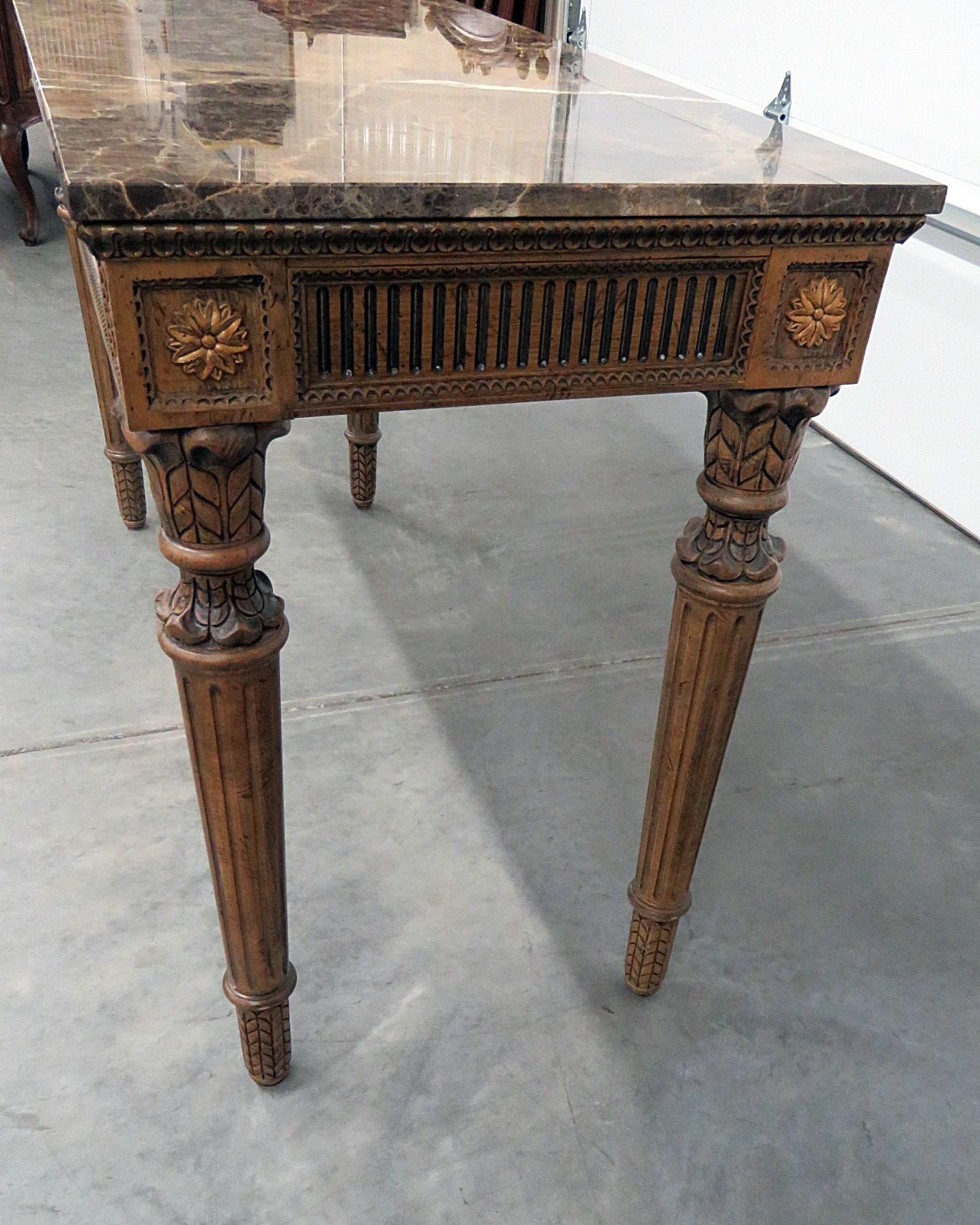 20th Century Neoclassical Style Marble-Top Console
