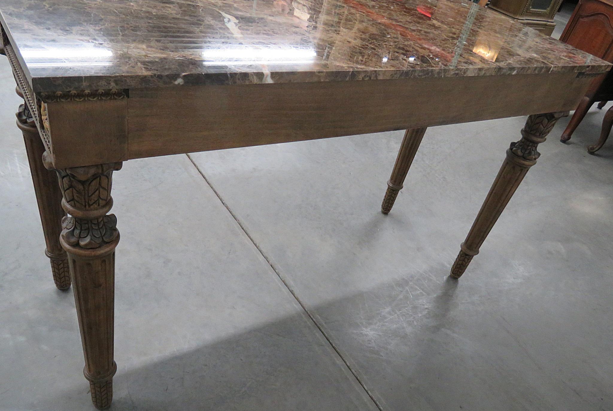 Neoclassical Style Marble-Top Console 1