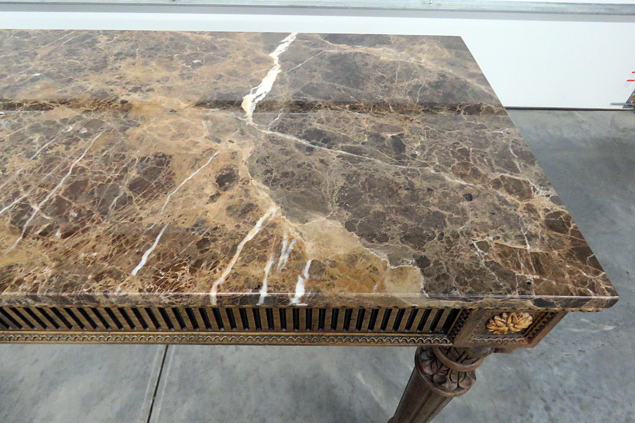 Neoclassical Style Marble-Top Console 3