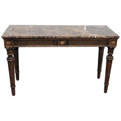 Neoclassical Style Marble-Top Console