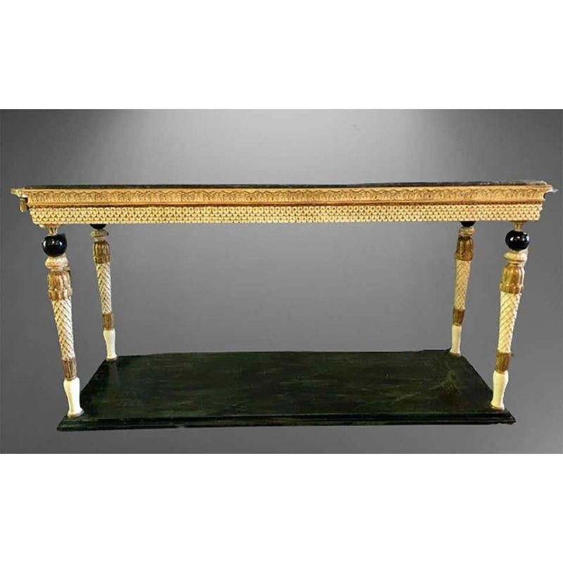 20th Century Neoclassical Style Marble-Top Consoles Attributed to Maison Jansen, a Pair For Sale