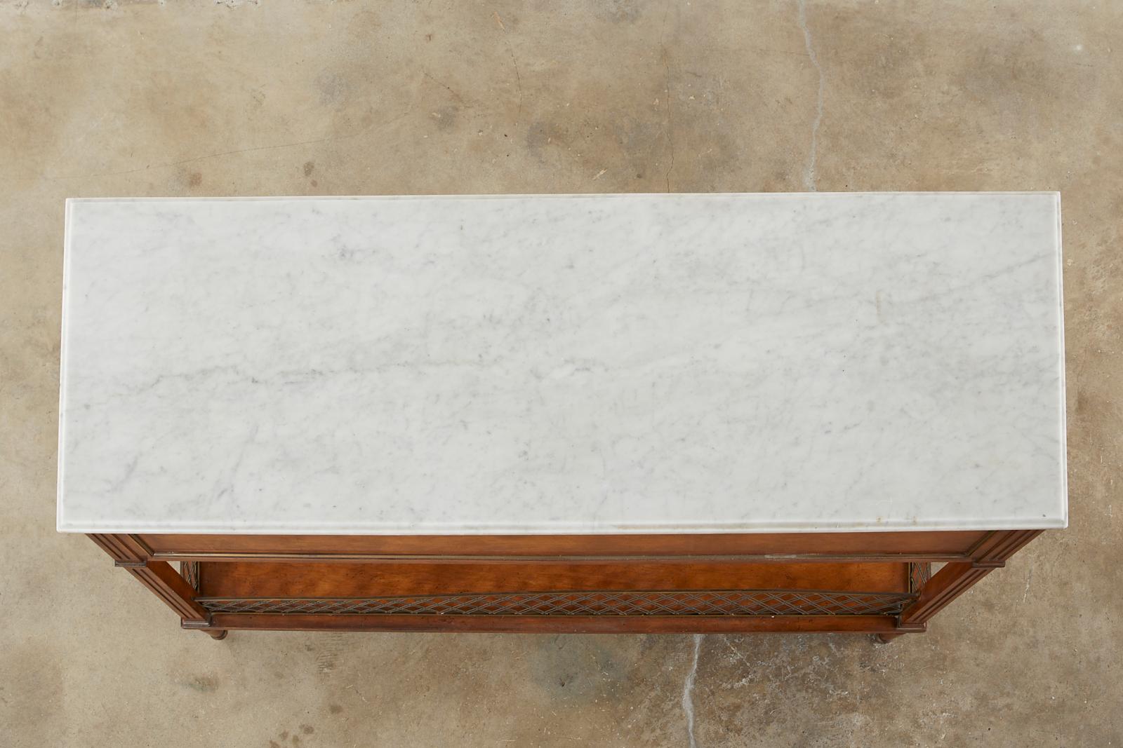 Neoclassical Style Marble Top Sideboard Server or Buffet 6