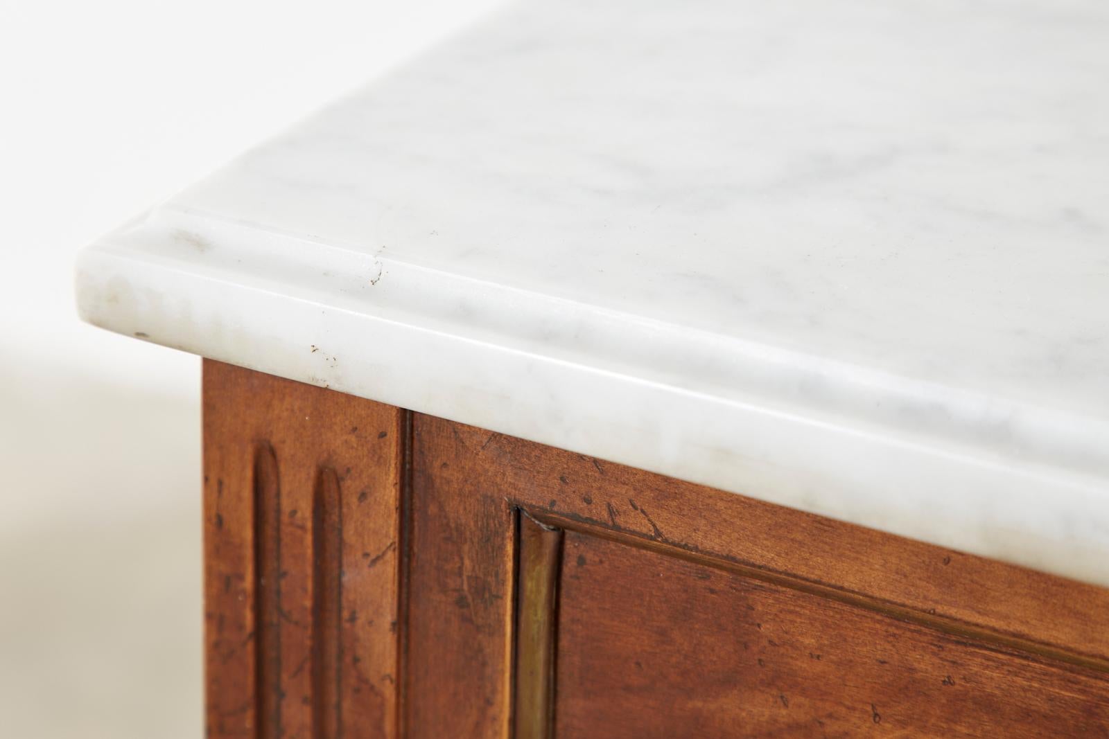Neoclassical Style Marble Top Sideboard Server or Buffet 12