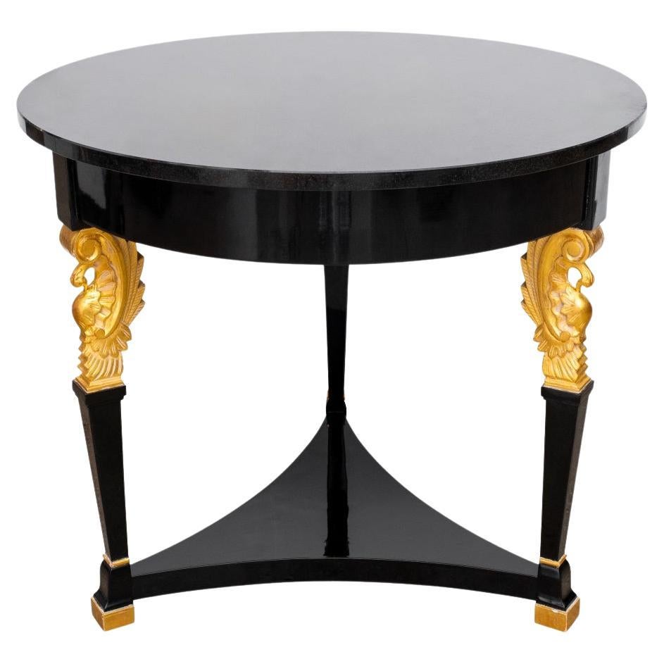 Neoclassical Style Marble Topped Gueridon Table For Sale