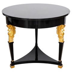 Vintage Neoclassical Style Marble Topped Gueridon Table