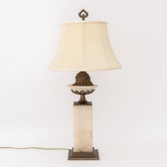 Neoclassical Style Marble Urn Form Lamps, Pair