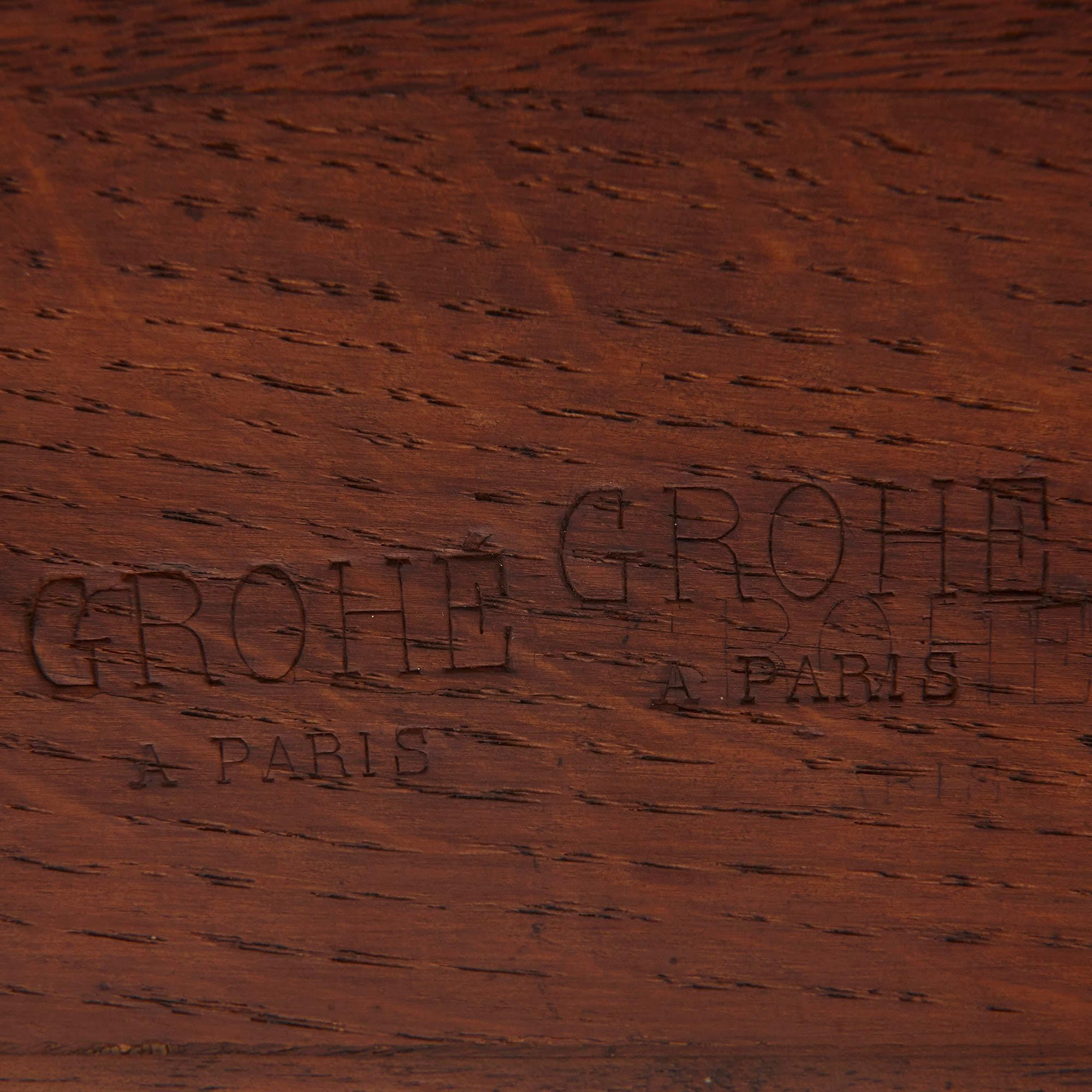 Neoclassical Style Marquetry and Gilt Bronze Writing Desk by Grohé 2