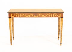 Neoclassical Style Marquetry Console Table