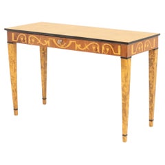 Neoclassical Style Marquetry Console Table
