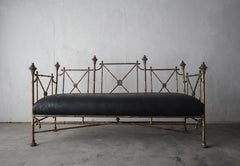 Divano in metallo e bambù in stile neoclassico